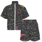 Colourful Maths Formulas Women's Windbreaker Short Set Women's Windbreaker Short Set Maths Printed Offshore