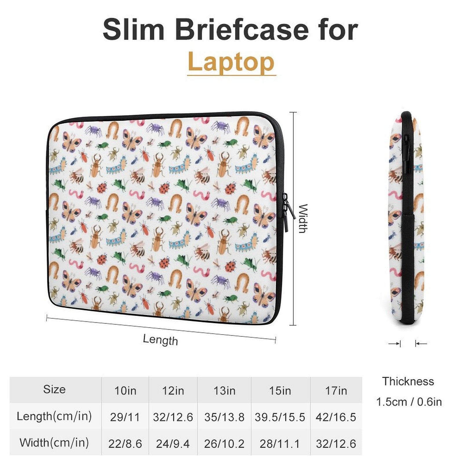 Cute Little Bugs - Laptop Sleeve (Multiple Sizes)