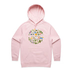 Stay Natural - Womens Hoodie Pink Womens Hoodie Plants Printed In Australia