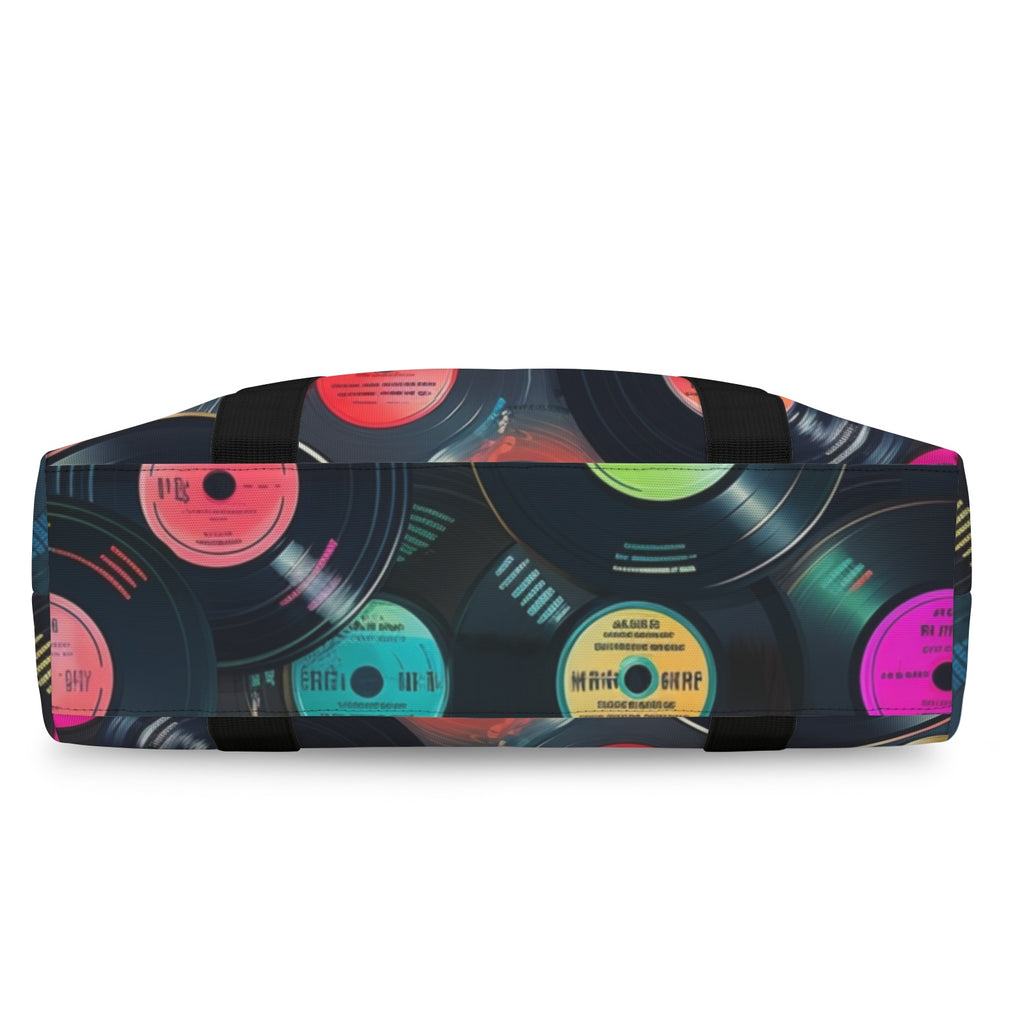 Retro Vinyl Records Duffle Bag-Simple (Model 1715) Duffle Bag-Simple (1715)