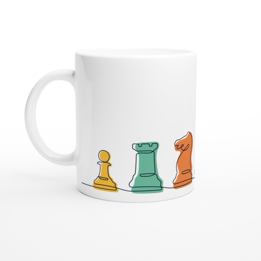 Chess - White 11oz Ceramic Mug Default Title White 11oz Mug Games Globally Fulfilled