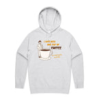 I Just Need One Cup Of Coffee - Mens Hoodie White Marle Mens Hoodie Coffee Printed In Australia