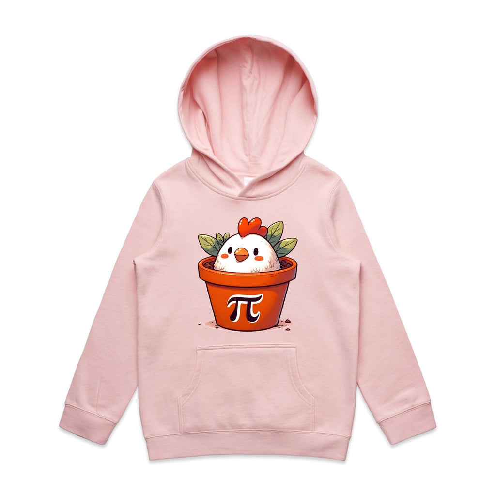 Chicken Pot Pi, Maths - Kids Hoodie Pink Kids Hoodie Printed In Australia