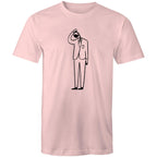 Coffee Brain - Mens T-Shirt Pink Mens T-shirt Coffee Printed In Australia