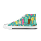 Ice Cream - Kids High Top Canvas Shoes