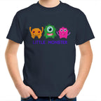 Little Monster - Kids Youth T-Shirt Navy Kids Youth T-shirt Printed In Australia Sci Fi