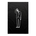 Coffee Brain AS Colour Tea Towel Black One Size Tea Towel Coffee Printed In Australia