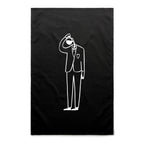 Coffee Brain - AS Colour Tea Towel Black One Size Tea Towel Coffee Printed In Australia