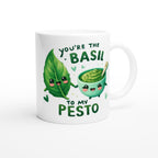 You're The Basil To My Pesto, Valentine - White 11oz Ceramic Mug White 11oz Mug Food Globally Fulfilled Love