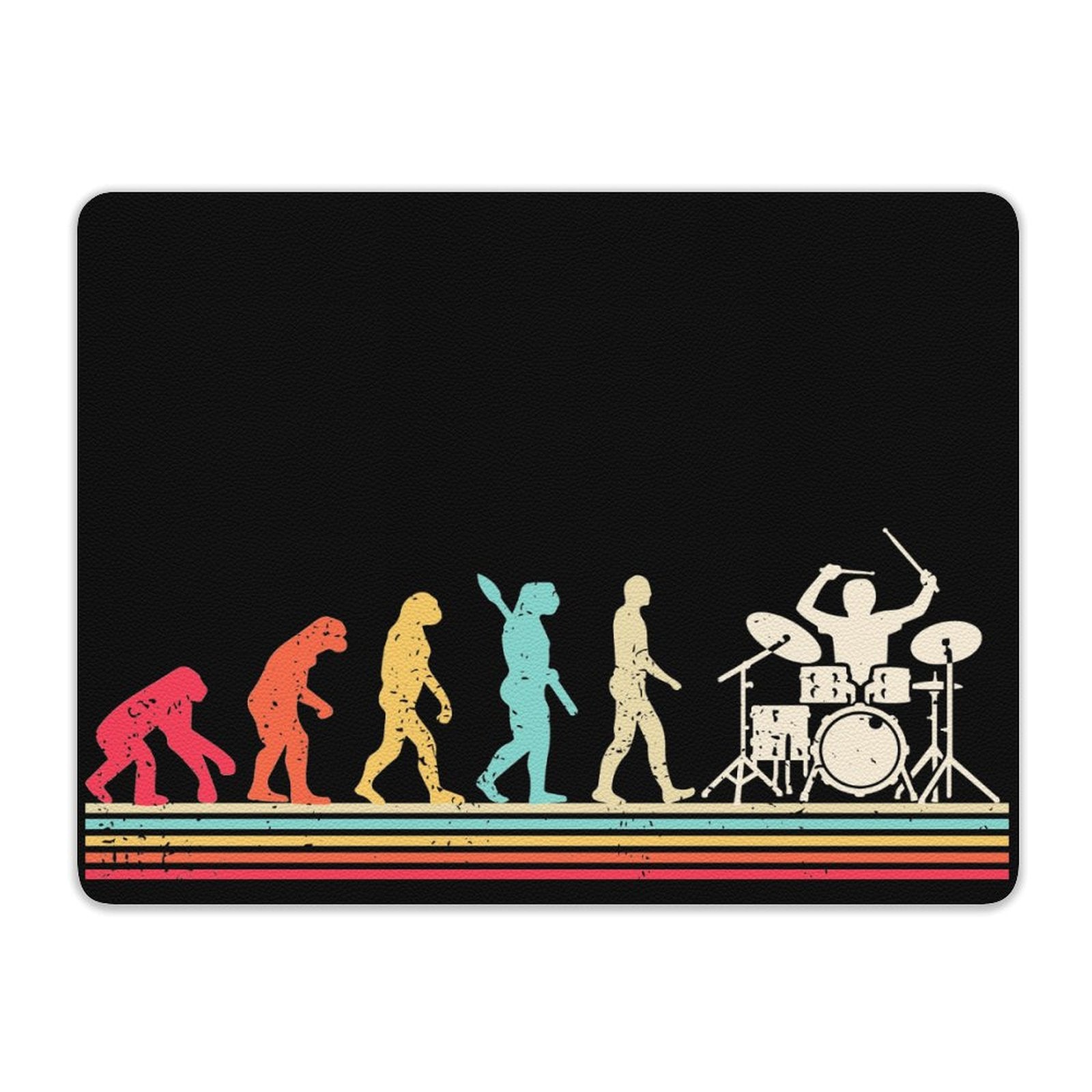 Evolution Of A Drummer Leather Mouse Pad Leather Mouse Pad Music Printed Offshore