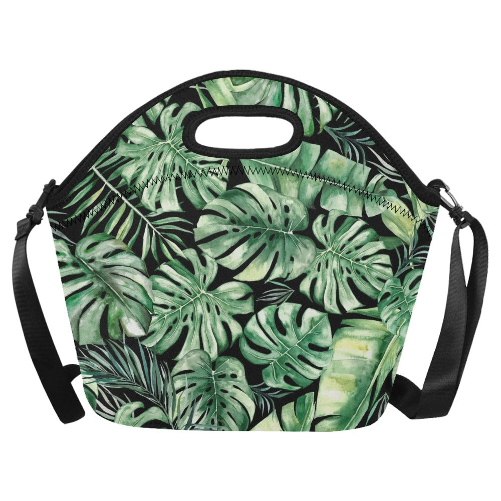Jungle Leaves - Neoprene Lunch Bag/Large (Model 1669) One Size Neoprene Lunch Bag Plants Printed Offshore