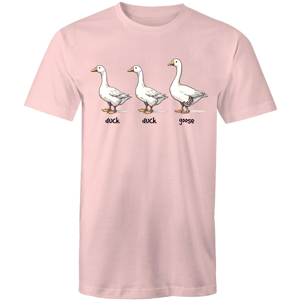 Duck Duck Goose - Mens T-Shirt Pink Mens T-shirt animal Games Printed In Australia