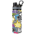 Sticker Music - Insulated Water Bottle with Dual-Use Lid (18oz) One Size Insulated Water Bottle with Dual-Use Lid (18oz) Music Printed Offshore