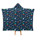 UFO's And Aliens Kids Hooded Blanket 100cm x 130cm white 40"×50" Kids Hooded Blanket Printed Offshore Sci Fi