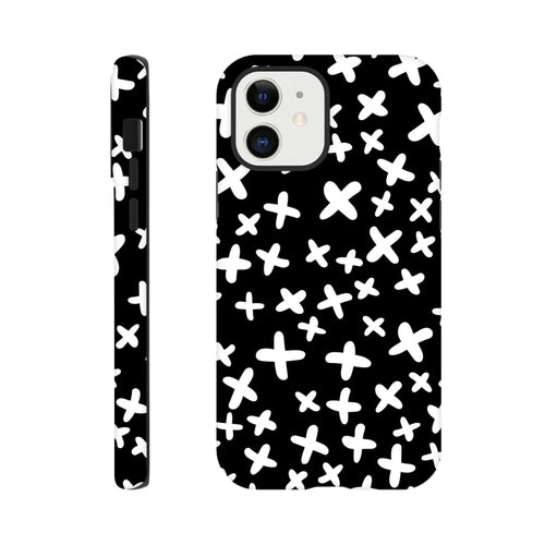 Black And White Crosses - Apple iPhone Tough case iPhone 12 iPhone Tough Case Globally Fulfilled