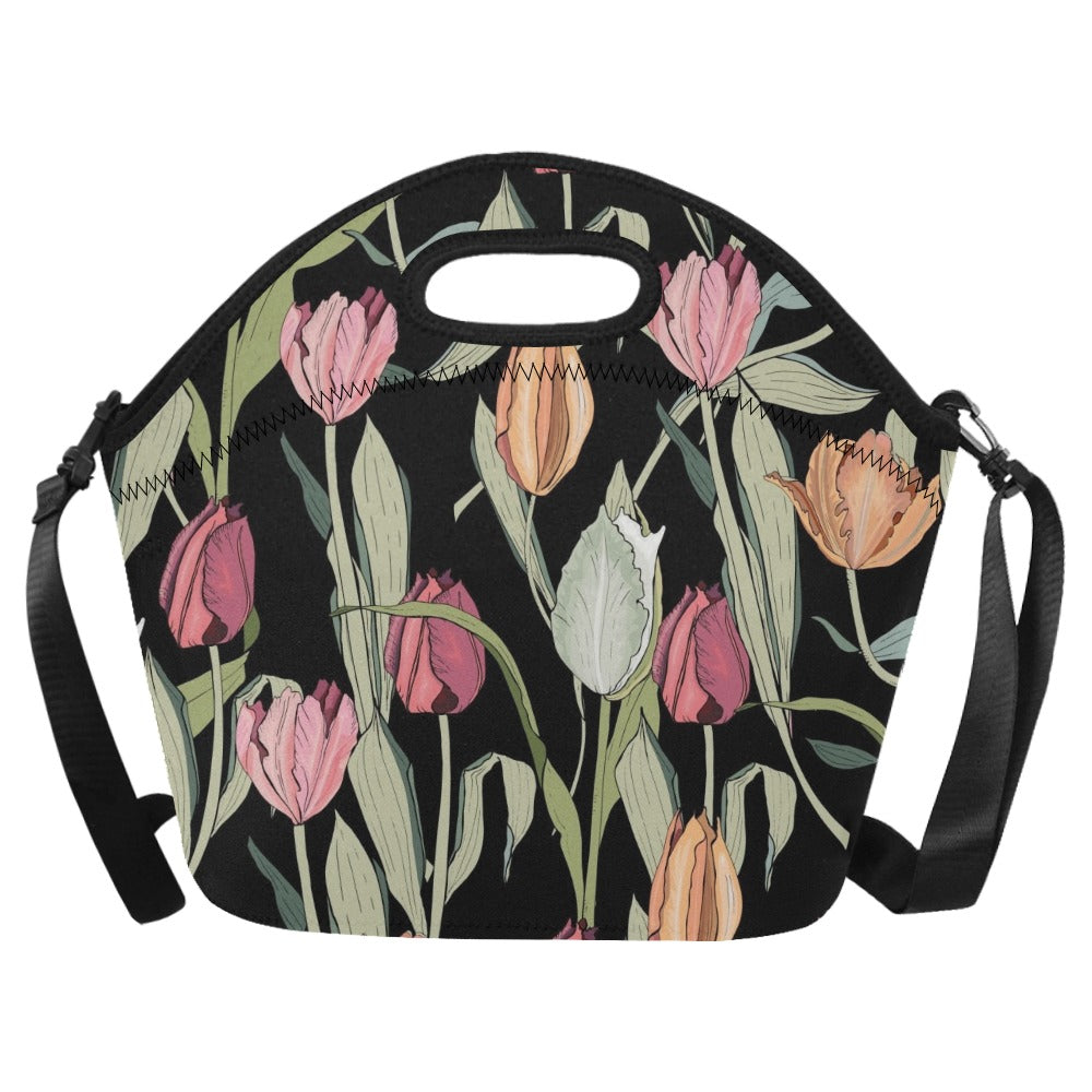 Tulips - Neoprene Lunch Bag One Size Neoprene Lunch Bag Printed Offshore