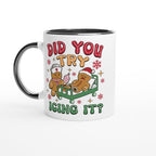 Gingerbread, Did You Try Icing It White 11oz Ceramic Mug with Colour Inside Ceramic Black Christmas Colour Mug Christmas Globally Fulfilled