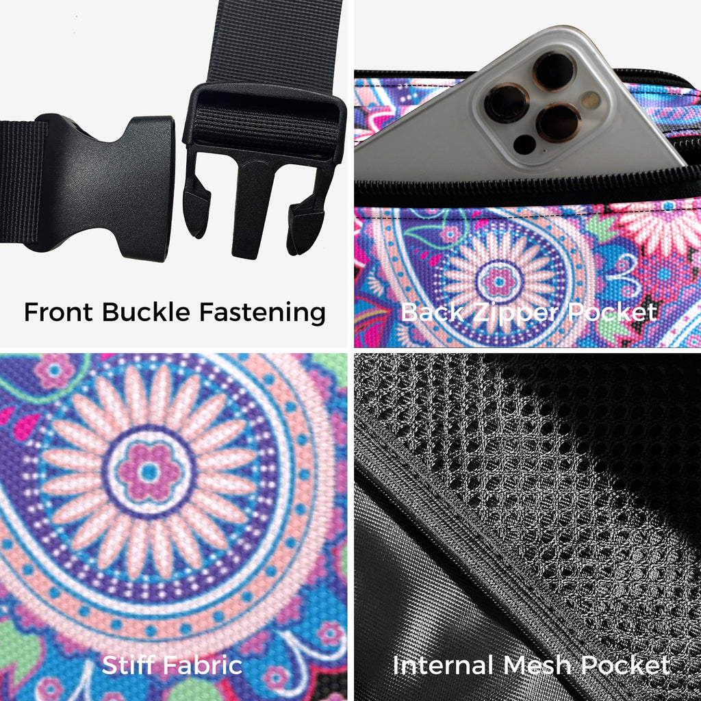 Purple Paisley - Belt Bag