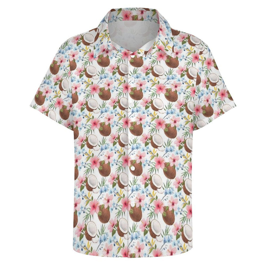 Coconuts Women's Short-Sleeve Button Up Shirt Women's Short-Sleeve Button Up Shirt Food Printed Offshore
