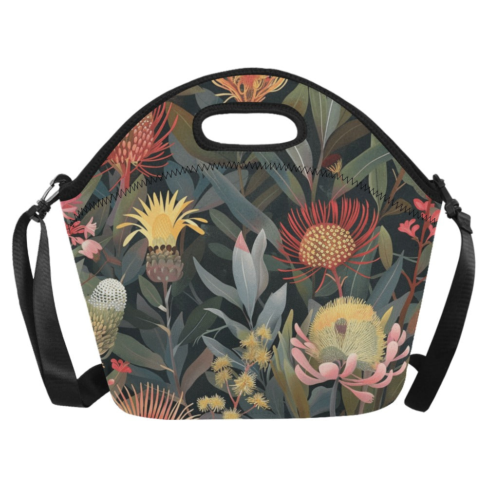Australian Native Flowers - Neoprene Lunch Bag Neoprene Lunch Bag Printed Offshore