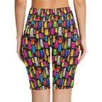 Colourful Cats - Women's Bike Shorts With Side Pockets Women's Bike Shorts animal Printed Offshore