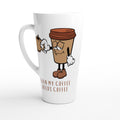 Even My Coffee Needs Coffee White Latte 17oz Ceramic Mug Default Title Latte Mug Coffee Globally Fulfilled
