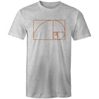 Fibonacci - Mens T-Shirt Grey Marle Mens T-shirt Maths Printed In Australia Science