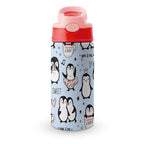Penguin Love - Little Kids Water Bottle pink 350ml Little Kids Water Bottle animal Love Printed Offshore