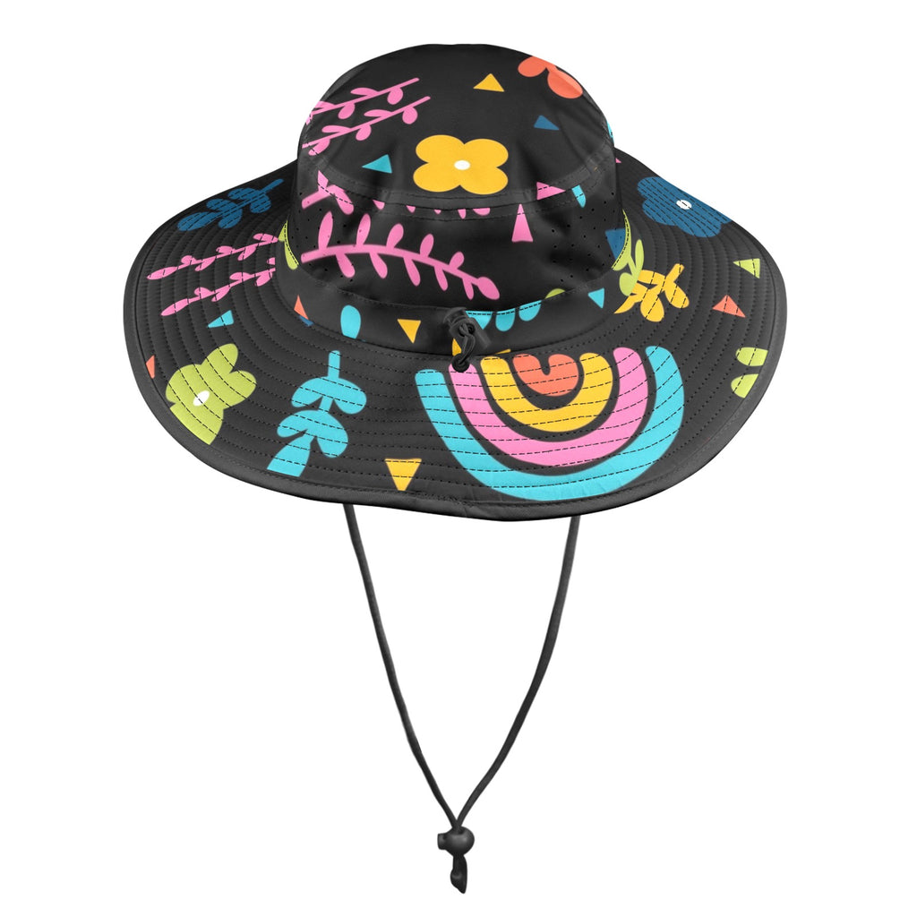 Rainbows And Flowers Wide Brim Bucket Hat Wide Brim Bucket Hat Printed Offshore