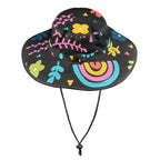 Rainbows And Flowers Wide Brim Bucket Hat Wide Brim Bucket Hat Printed Offshore