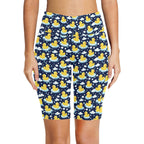 Rubber Ducks On Dark Women's Bike Shorts With Side Pockets