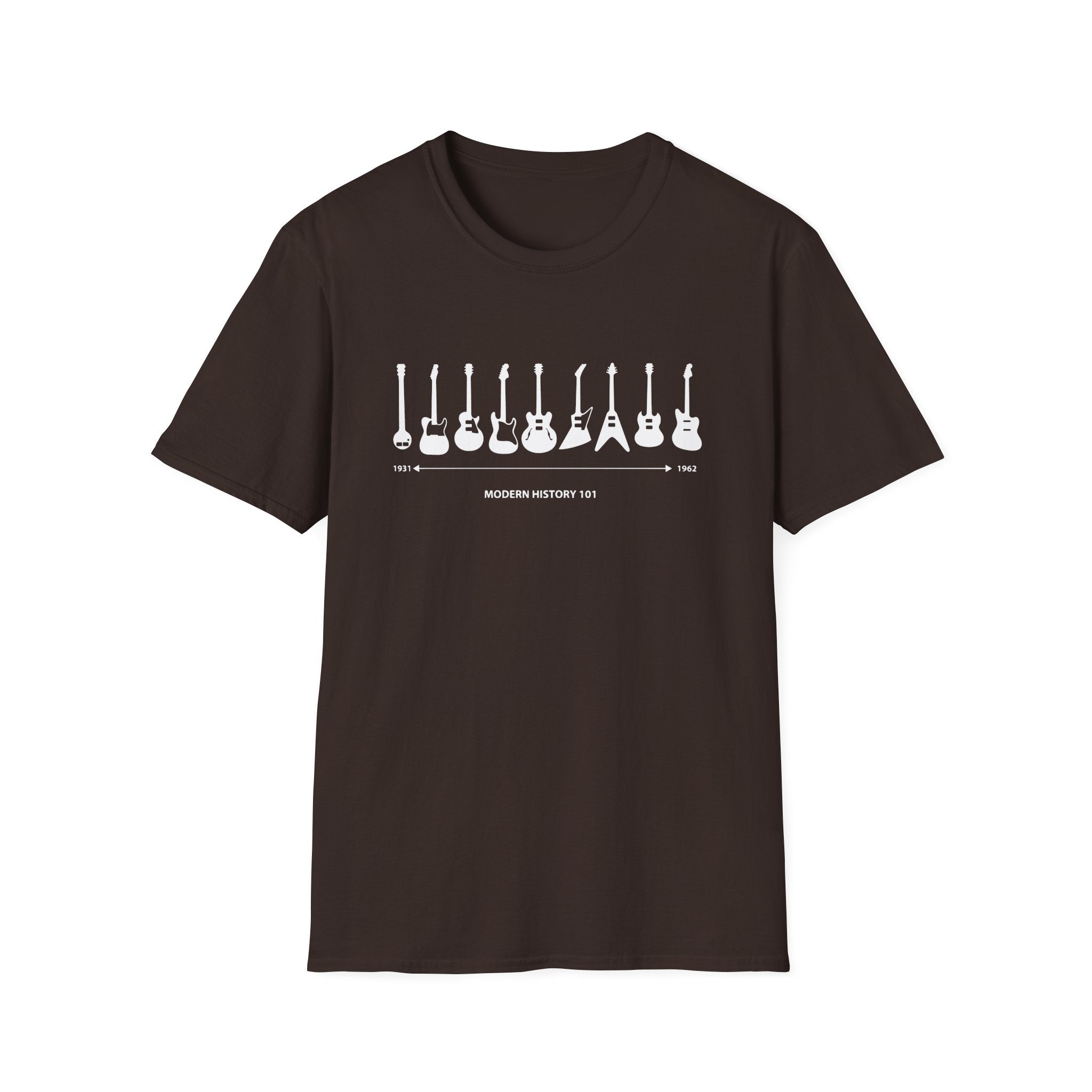 Guitar Timeline - Unisex Softstyle T-Shirt