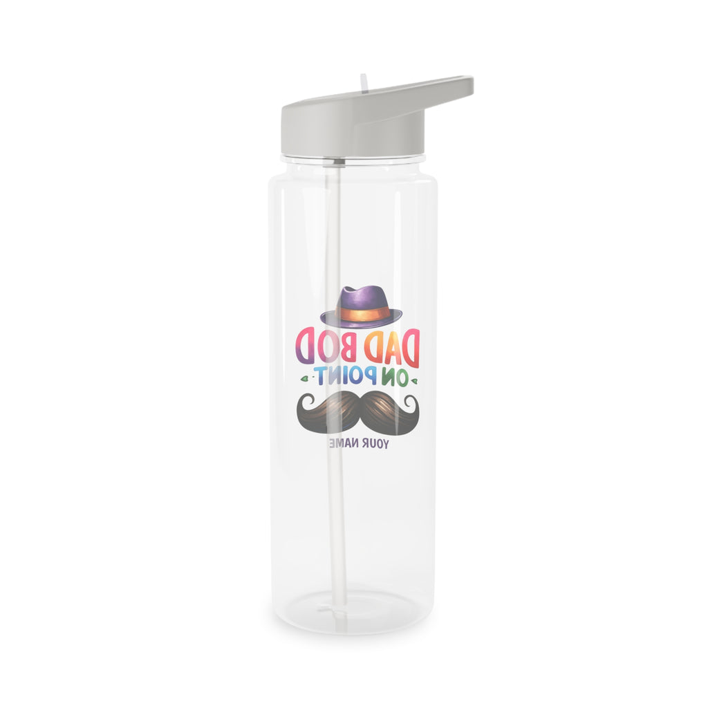 Personalised - Dad Bod On Point - Clear Tritan Water Bottle
