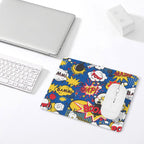 Blue Comic Book Leather Mouse Pad Leather Mouse Pad comic Printed Offshore