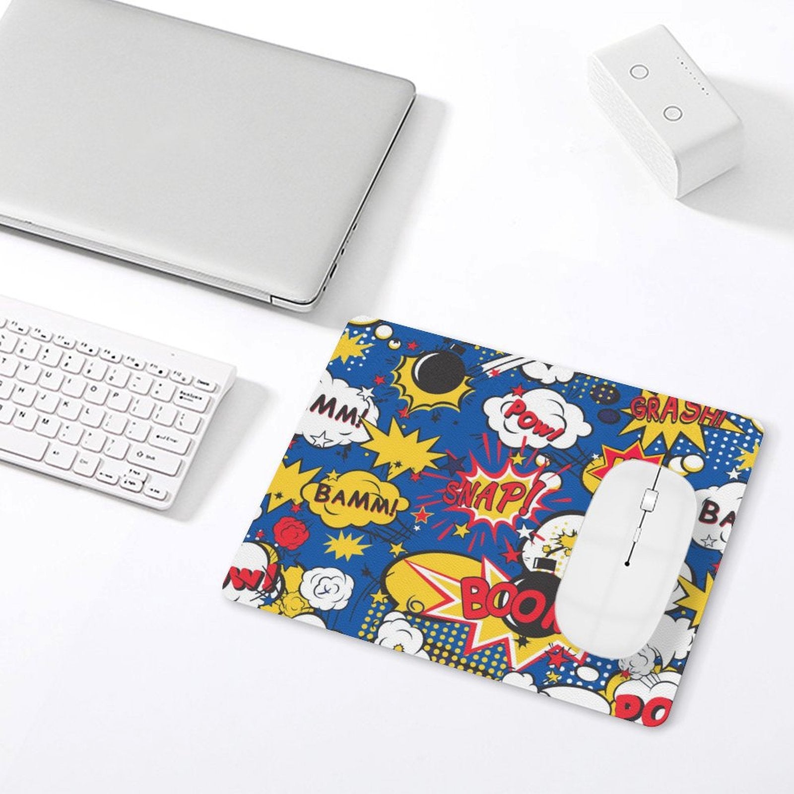 Blue Comic Book - Leather Mouse Pad Leather Mouse Pad comic Printed Offshore