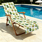 Cute Avocados Beach Chair Towel Cover with Side Pockets