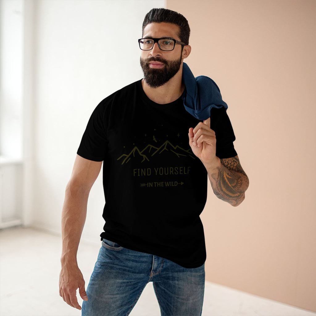 Find Yourself In The Wild - Men's Staple Tee Black Mens Premium T-Shirt Printed in AU and US