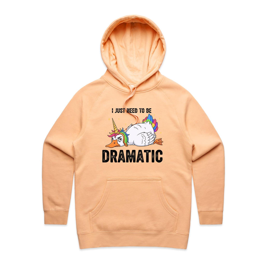 Dramatic Unicorn Goose Women's AS Colour Hoodie Peach Womens Hoodie animal Printed In Australia
