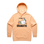 Dramatic Unicorn Goose Women's AS Colour Hoodie Peach Womens Hoodie animal Printed In Australia
