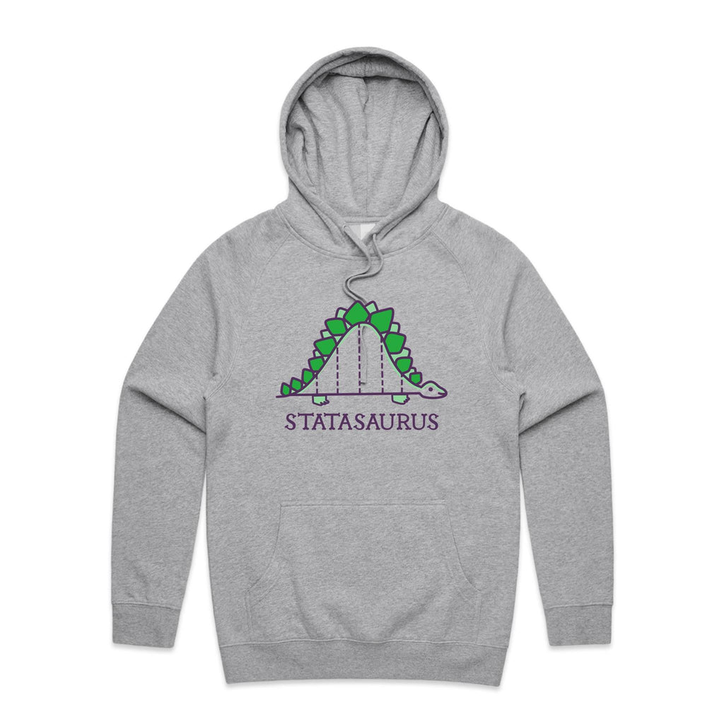 Statasaurus, Maths - Mens Hoodie Grey Marle Mens Hoodie Maths Printed In Australia