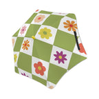 Flower Check Kids Safe Round Corner Umbrella