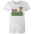 Slow Down And Enjoy Life Women's AS Colour T-shirt White Womens T-shirt Positivity Printed In Australia Retro