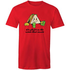Sandwich, It's What's On The Inside That Counts - Mens T-Shirt Red Mens T-shirt Food Printed In Australia
