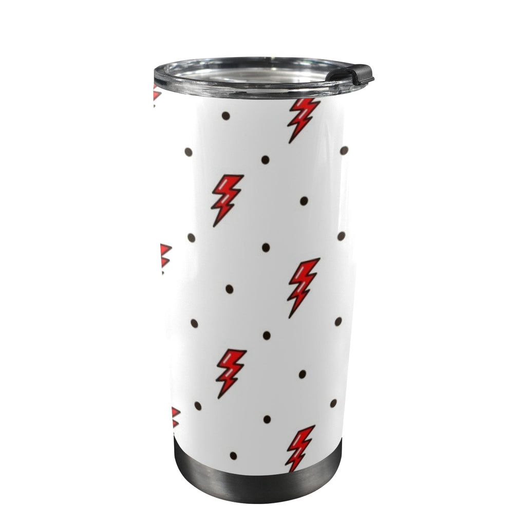 Red Lightning - 20oz Mobile Tumbler with Lid (Black Lock) One Size 20oz Travel Mug comic Printed Offshore