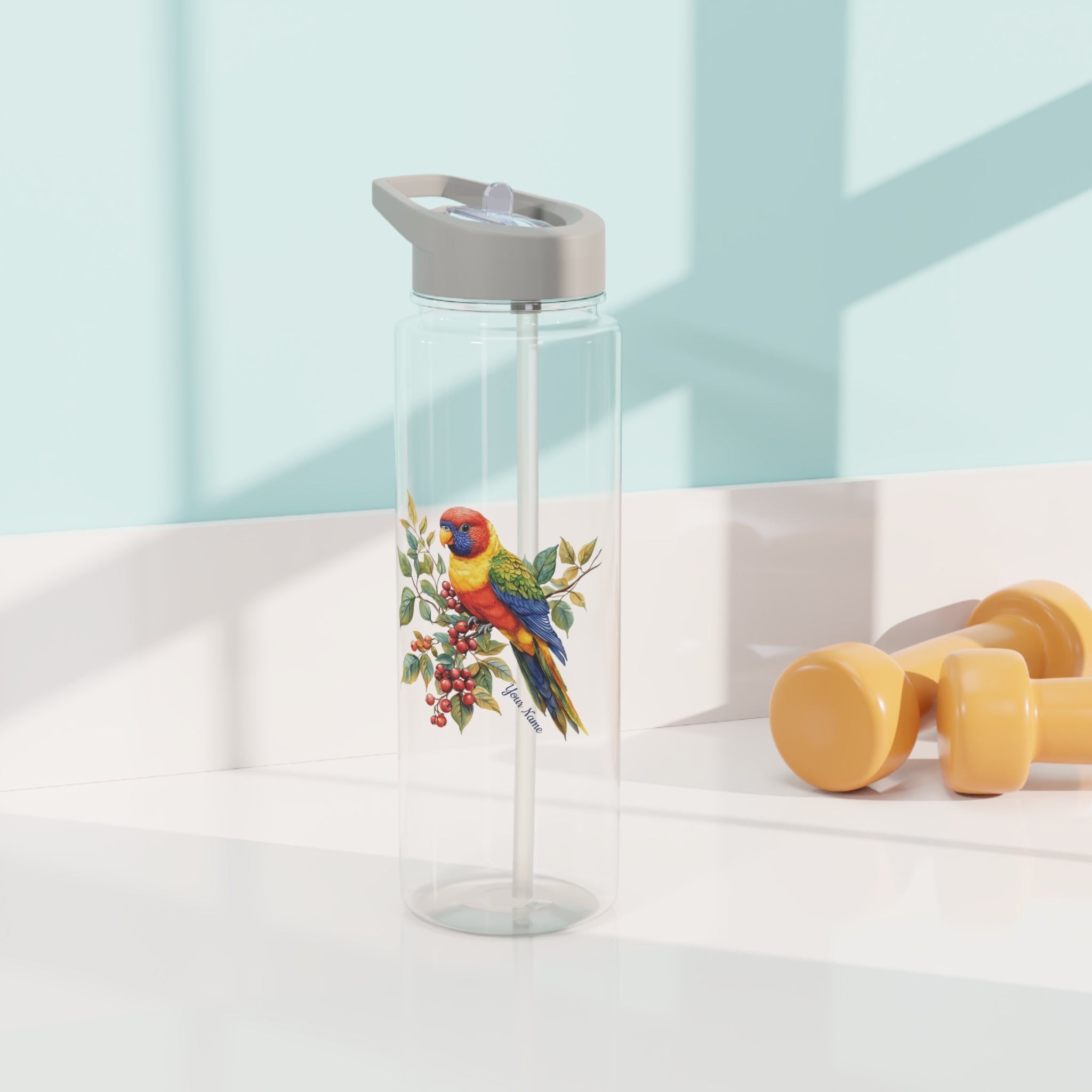 Personalised - Lorikeet - Clear Tritan Water Bottle