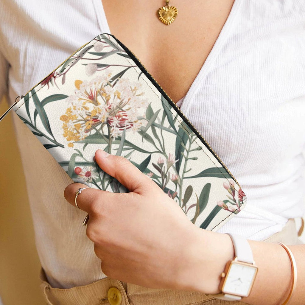Delicate Australian Flowers -  PU Leather Wallet