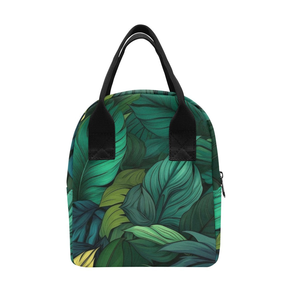 Tropical Leaves - Zipper Lunch Bag Zipper Lunch Bag Printed Offshore