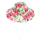 Hibiscus Wide Brim Bucket Hat Wide Brim Bucket Hat Plants Printed Offshore