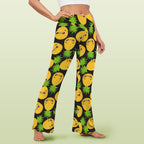 Cool Pineapples High Waist Crossover Tummy Control Flare Leggings High Waist Flare Leggings Food Printed Offshore