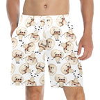 Cute Mushrooms Men's Mid-Length Beach Shorts 5XL Men's Mid-Length Beach Shorts Food Printed Offshore